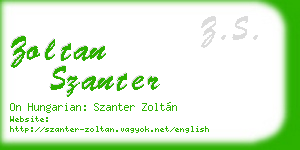 zoltan szanter business card