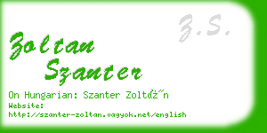 zoltan szanter business card